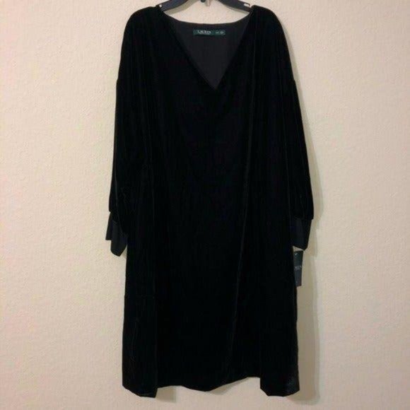 Lauren Ralph Lauren Dresses & Skirts - Lauren Ralph Lauren Dress Black Velvet Long Sleeve